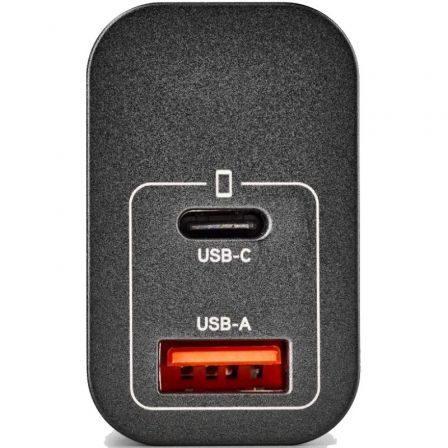 NGS Cargador de Pared GaN ERA20WBLACK 20W USB-C y USB-A Negro